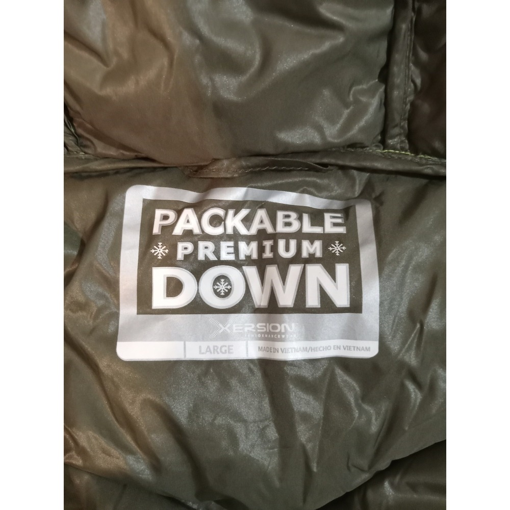 Xersion Packable Premium Down Jacket Large Olive … - image 2